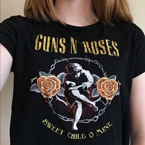 Guns and Roses Crop Top